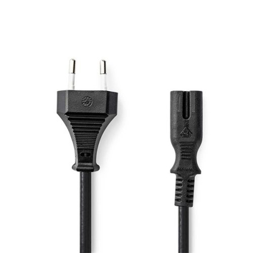 Nedis táp kábel IEC-320-C7, 2 x 0.75 mm, hossz 5m, CEGL11040BK50