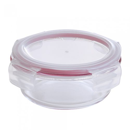 Bergner BG-25027-RD 400ml boroszilikát üveg ételtároló